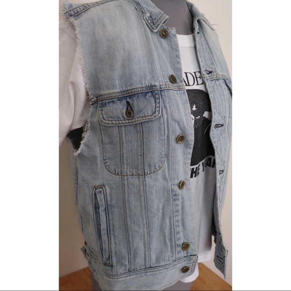 Rag And Bone Denim Vest- Size S fits like M/L - Picture 5 of 7